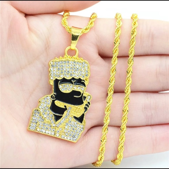 Iced Out Bart Simpson Chain Deals, 57 